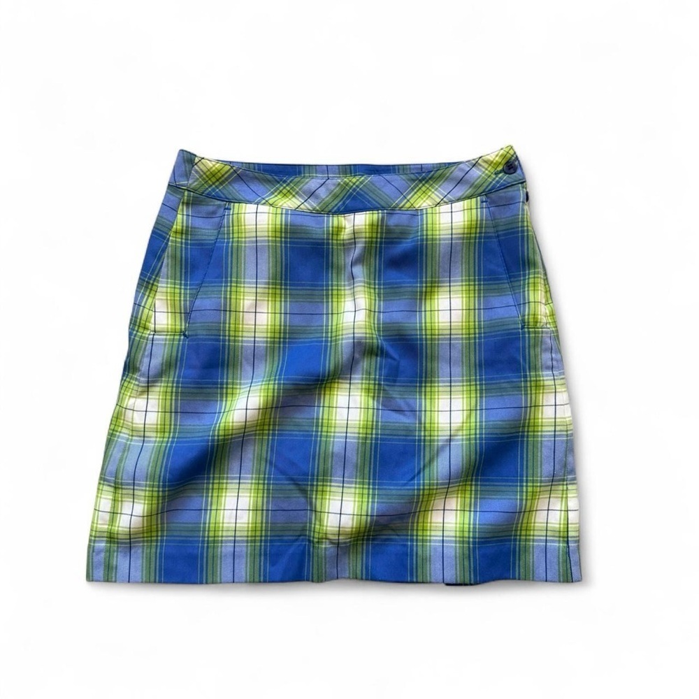 EP Pro Blue and Green Plaid Skirt